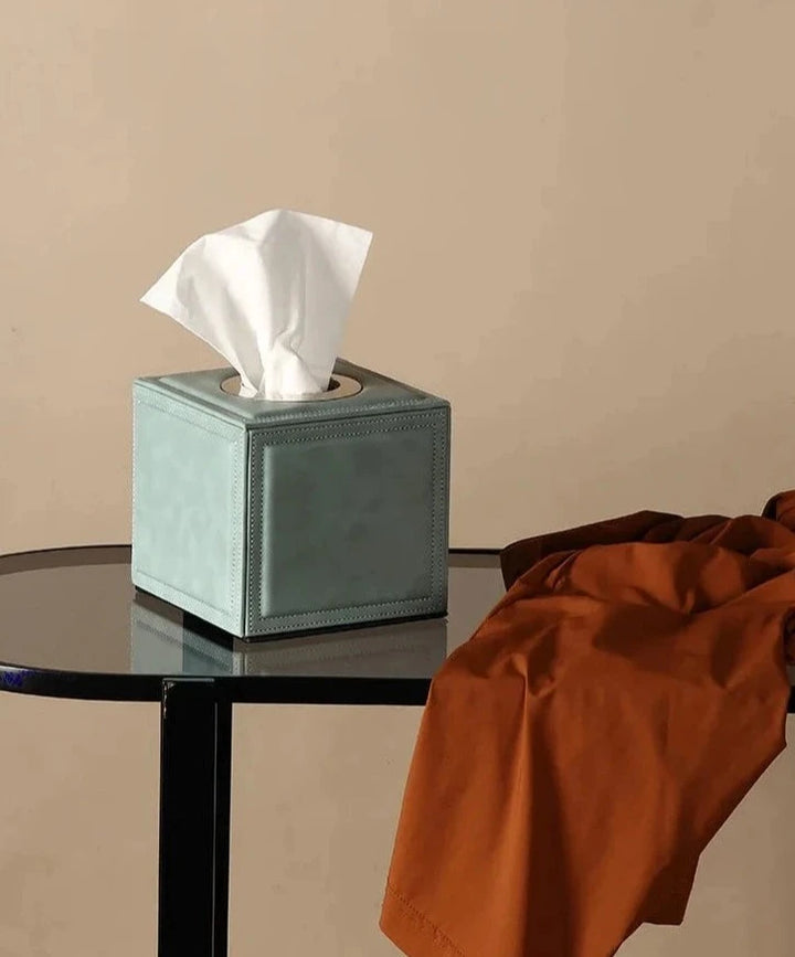 Milan Square Leather Tissue Box