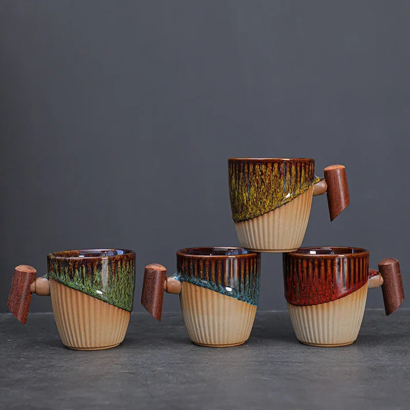 Lorelei Wood Clasp Ceramic Cup