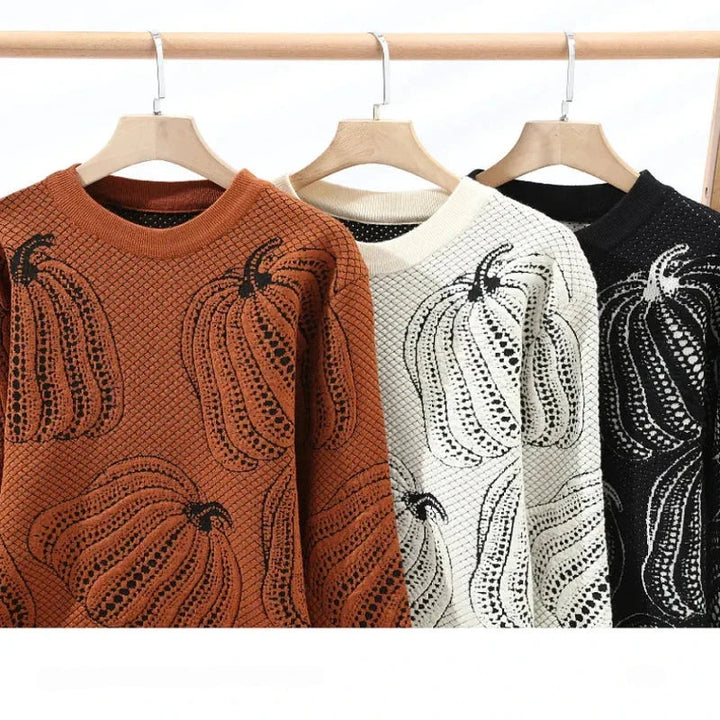 Harvest Embroidered Pullover Sweater