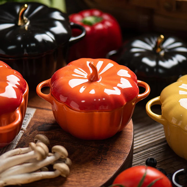 Spiced Pumpkin Lidded Bowls