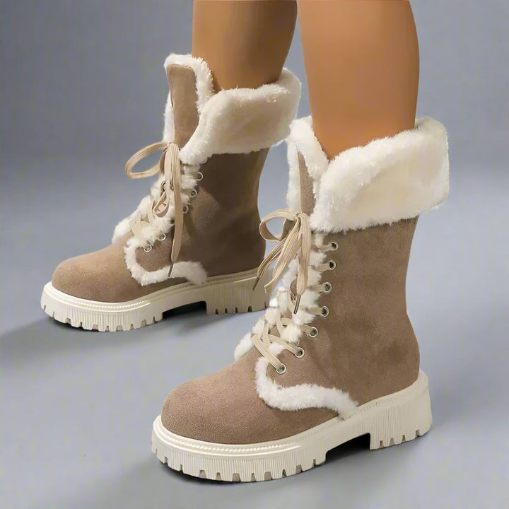 Vega Velvet Frosted Snow Boots