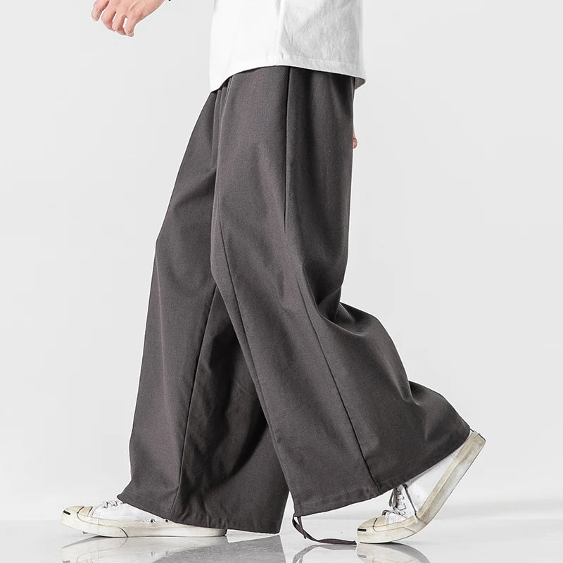 Pompanus Parachute Cotton-Linen Pants