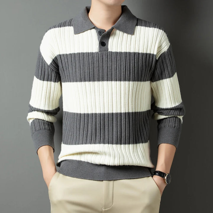 Veloce Stripes Polo Pullover