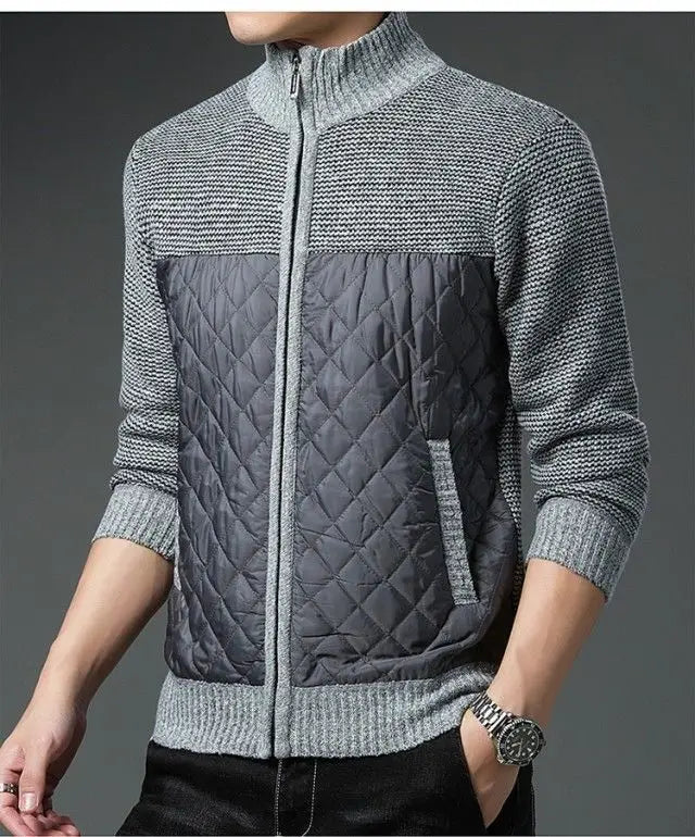 Cromwell Diamond Stitch Zip-Up