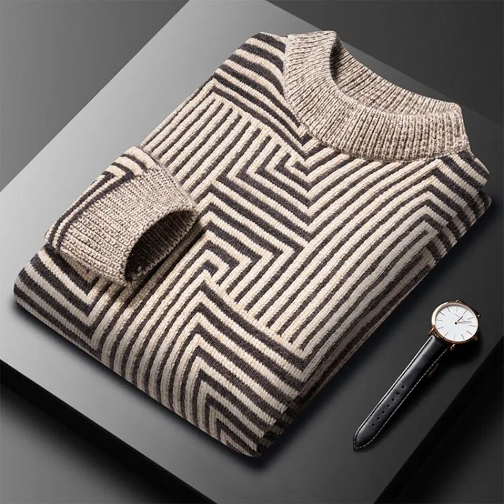 Essential Stripes Men's Cashmere Long Sleeve