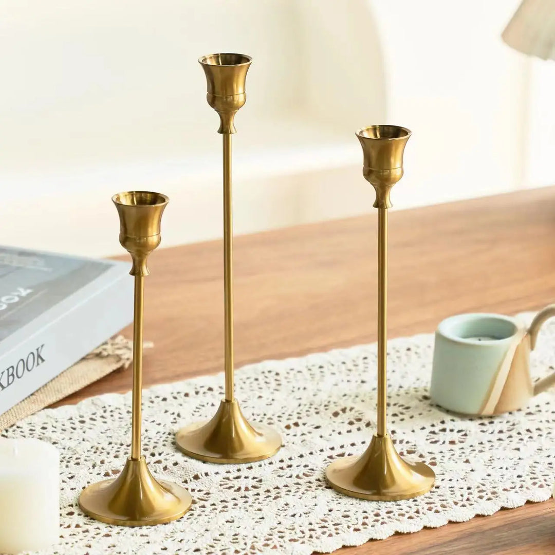 Jefferson Antique Candlestick Holders Set