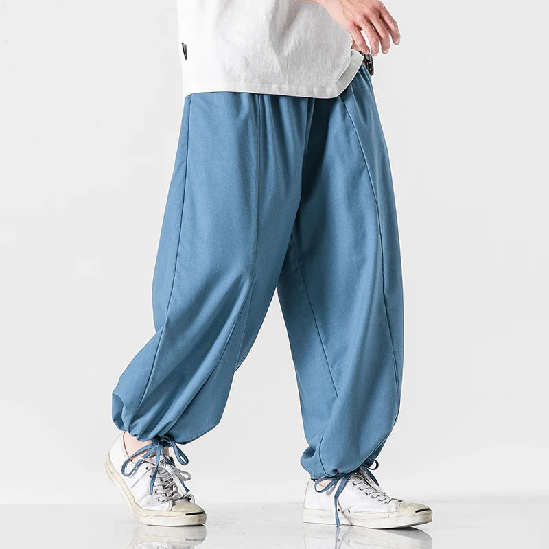 Pompanus Parachute Cotton-Linen Pants