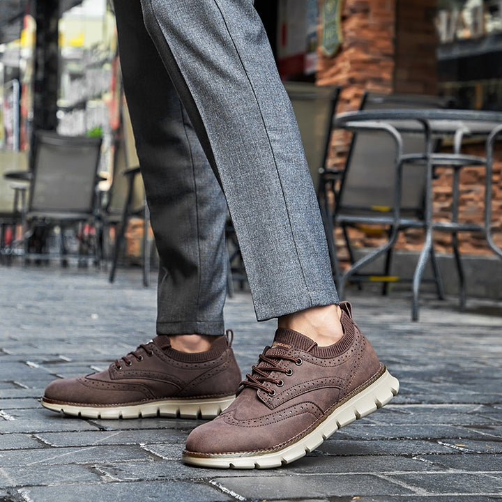 VentioMen's Flexible Leather Casual Shoe