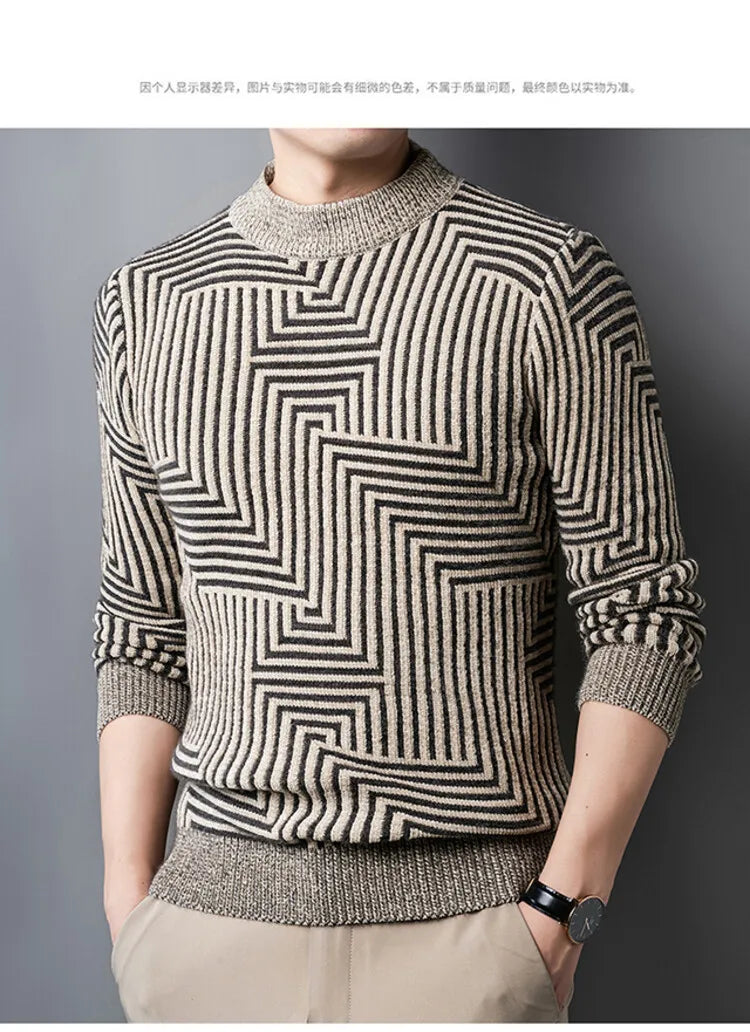 Essential Stripes Men's Cashmere Long Sleeve