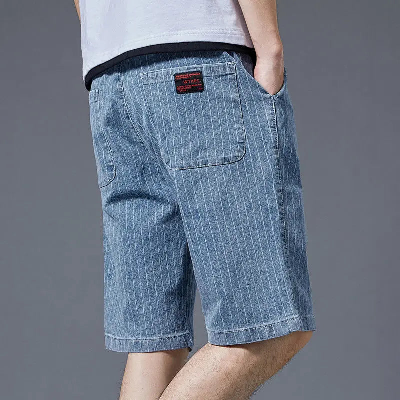 Downtown Denim Striped Men's Shorts