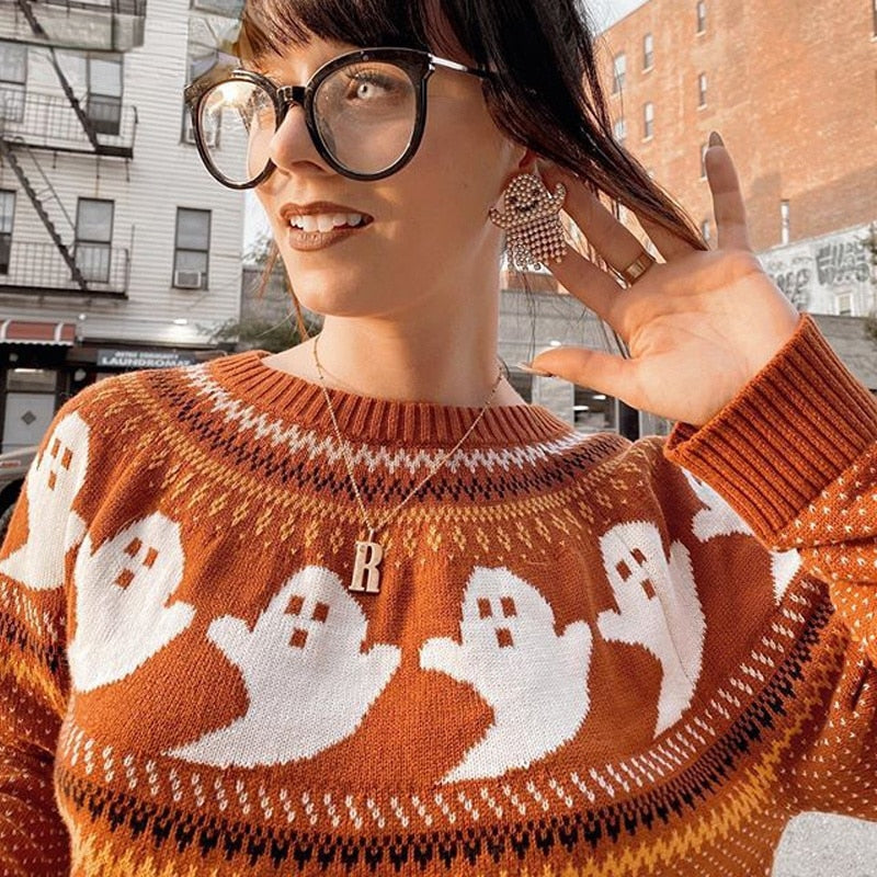 Ghostly Glam Long Sleeve Sweater