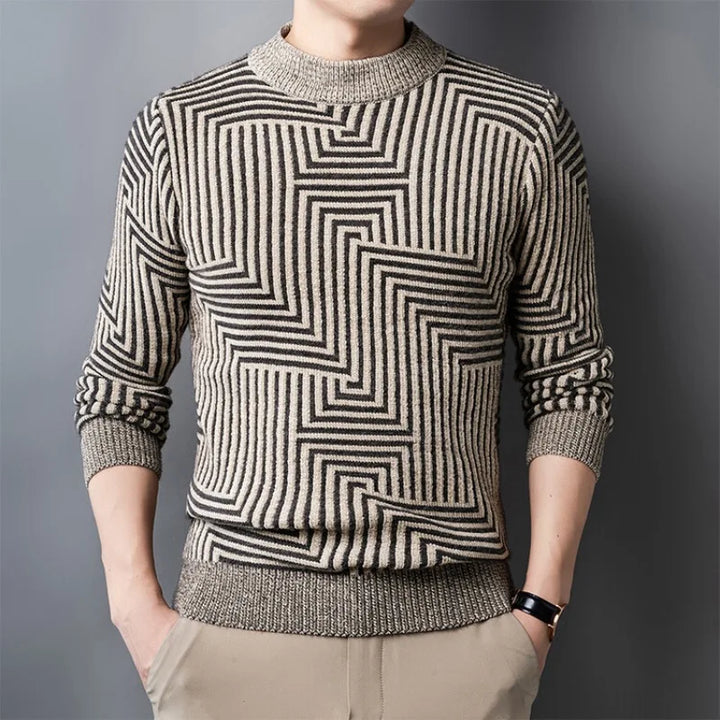 Essential Stripes Men's Cashmere Long Sleeve