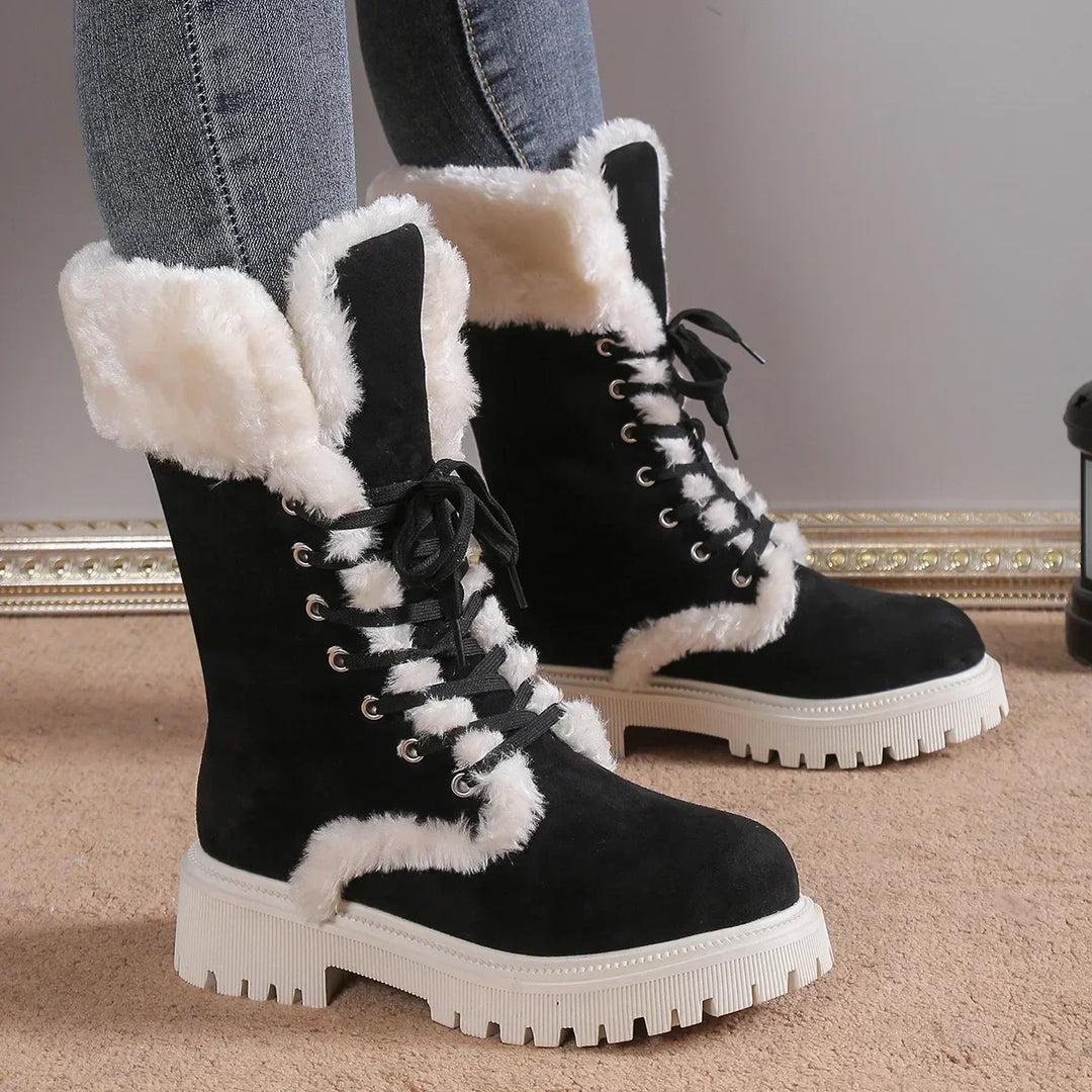 Vega Velvet Frosted Snow Boots