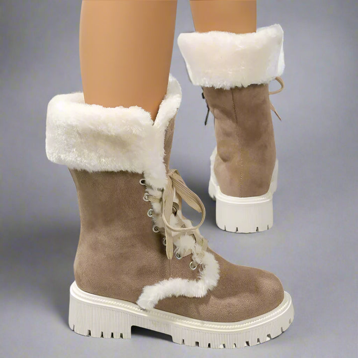 Vega Velvet Frosted Snow Boots