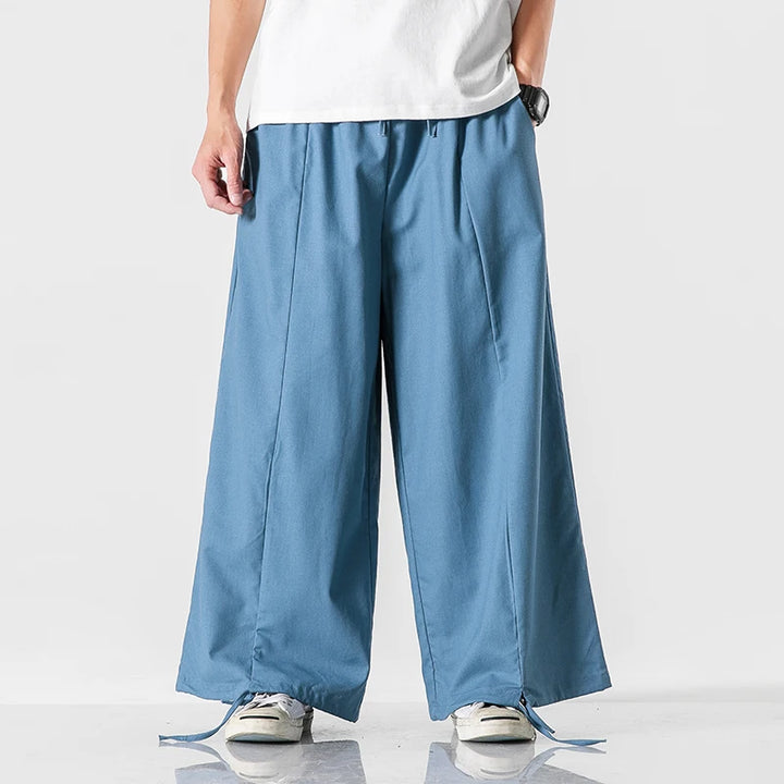 Pompanus Parachute Cotton-Linen Pants