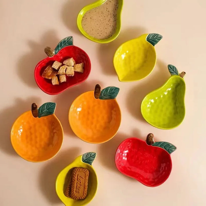 Ceramic Fruit Shaped Sauce Bowls