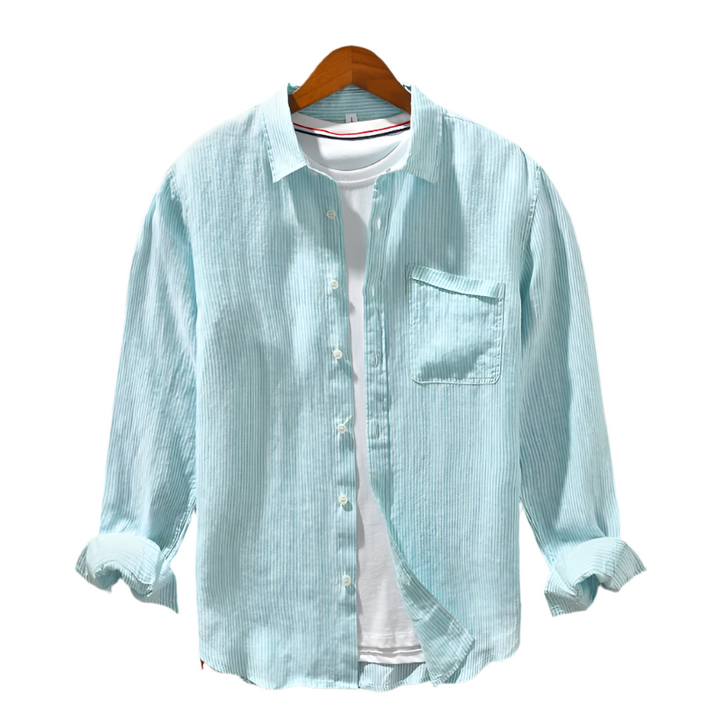 Oceanic Breeze Long Sleeve Linen Shirt