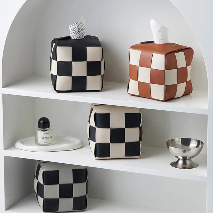 Savoy Leather Tissue Box