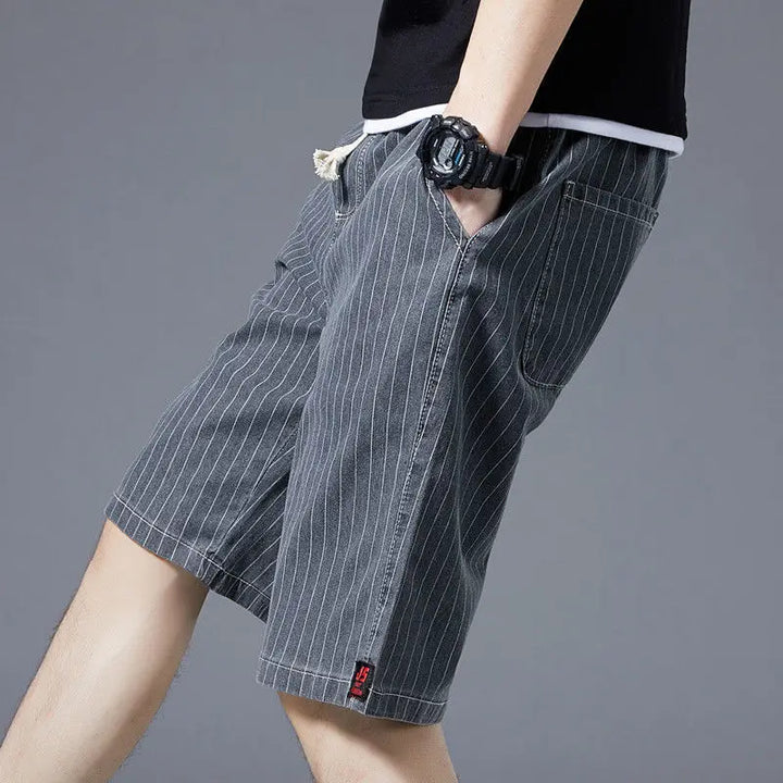 Downtown Denim Striped Men's Shorts