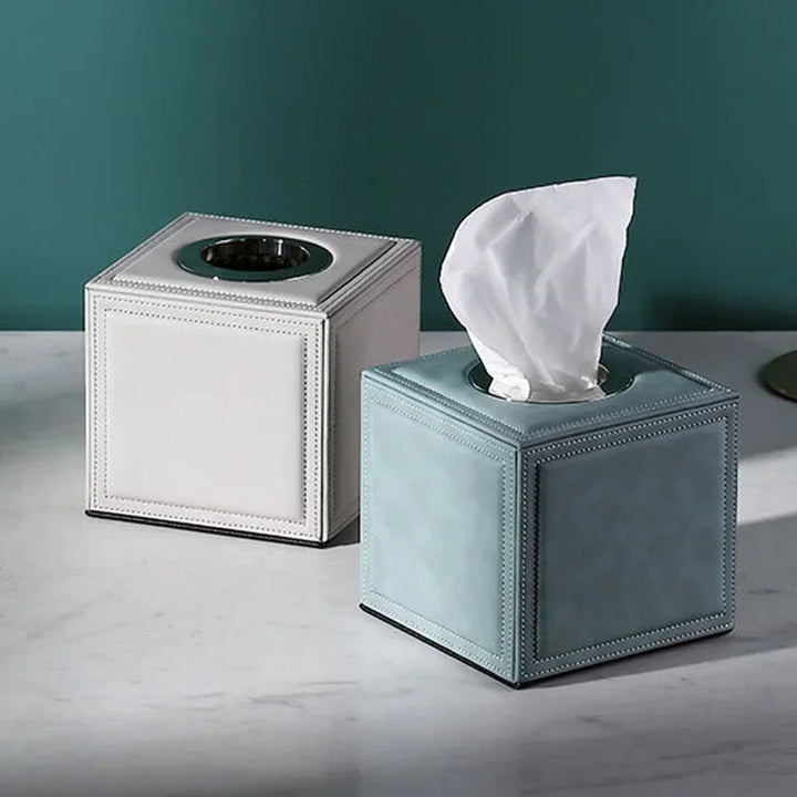 Milan Square Leather Tissue Box