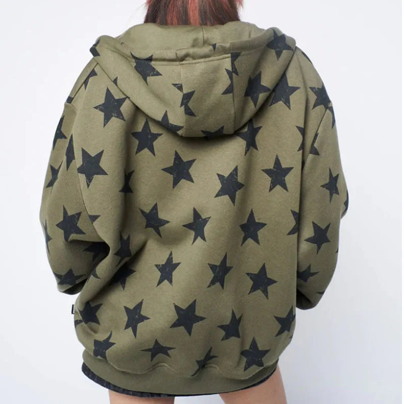 Wondering Stars Oversized Zip-Up