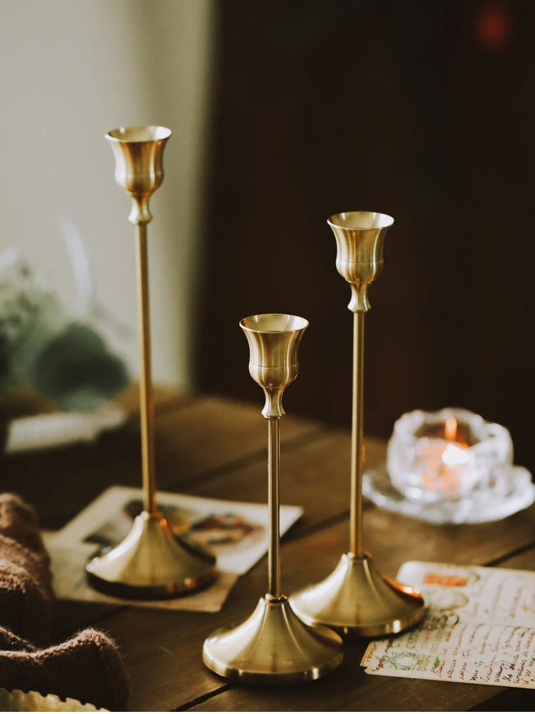 Jefferson Antique Candlestick Holders Set