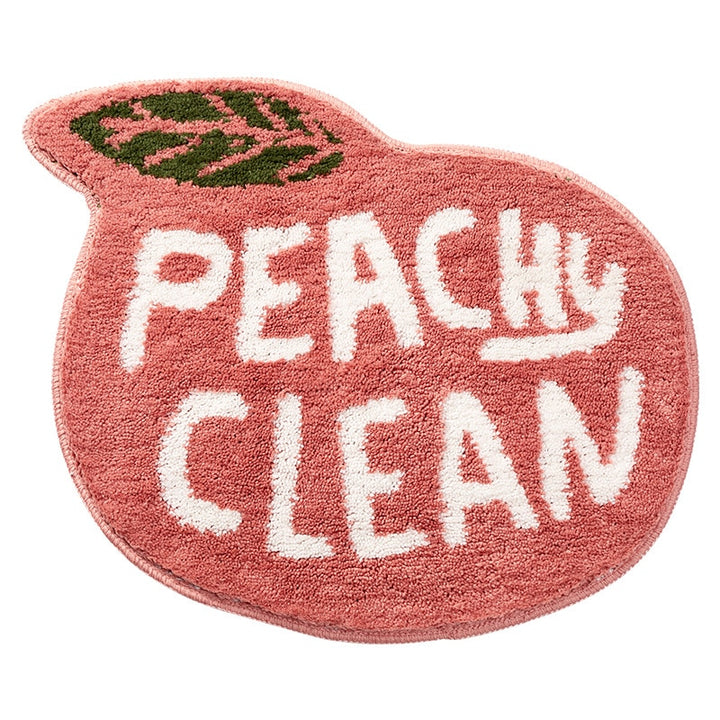 Lively "Peachy Clean" Bathroom Rug