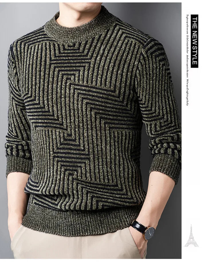 Essential Stripes Men's Cashmere Long Sleeve