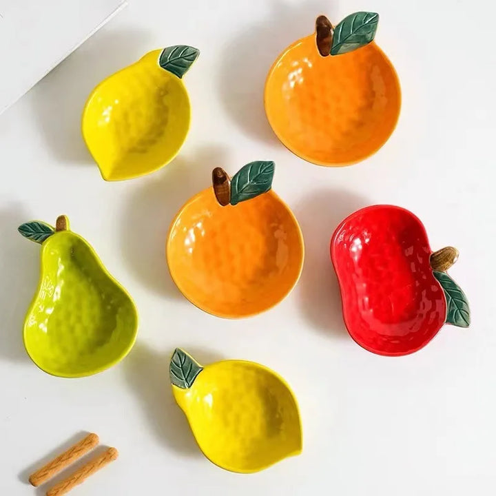 Ceramic Fruit Shaped Sauce Bowls