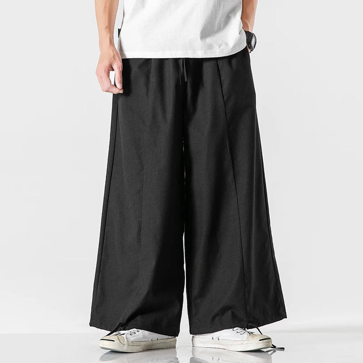 Pompanus Parachute Cotton-Linen Pants