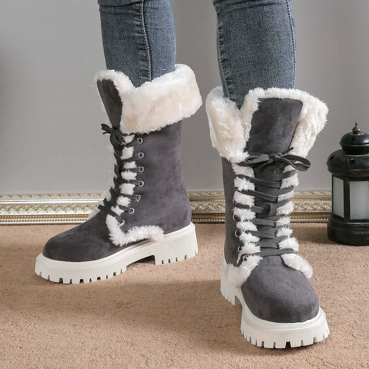 Vega Velvet Frosted Snow Boots