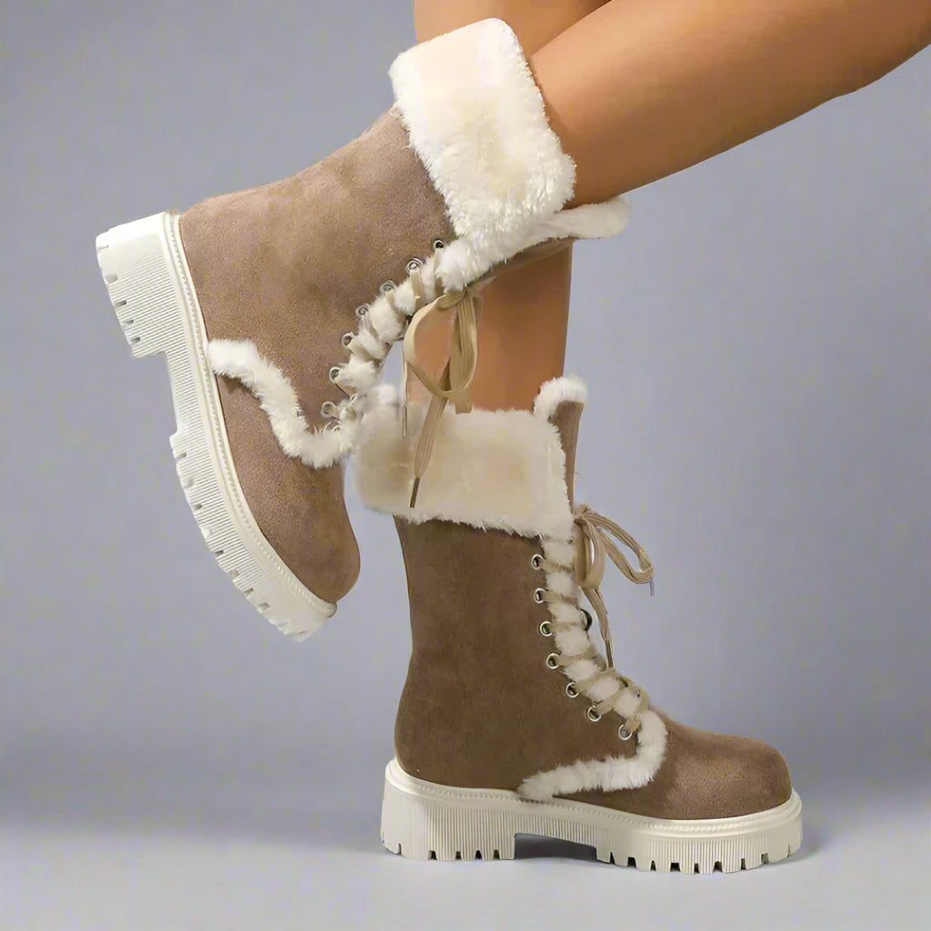 Vega Velvet Frosted Snow Boots