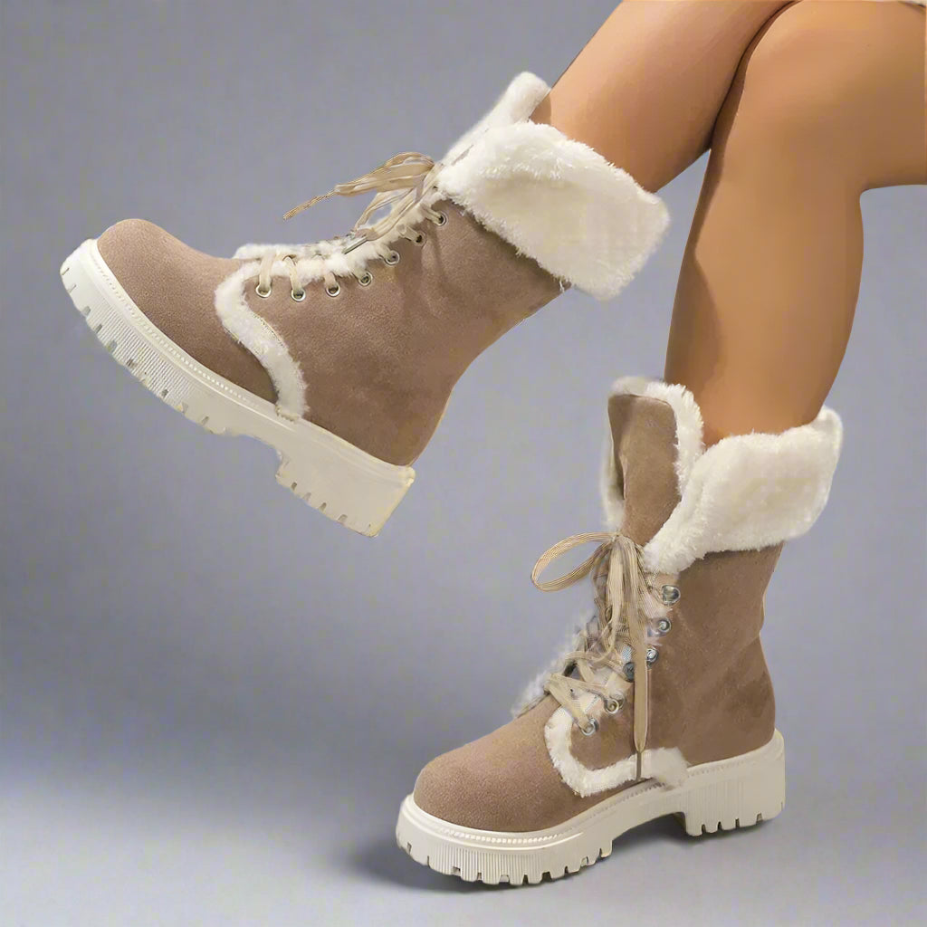 Vega Velvet Frosted Snow Boots