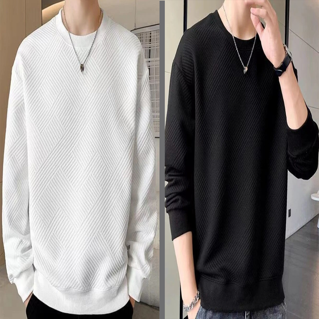 Contemporary O-Neck Men's Knit